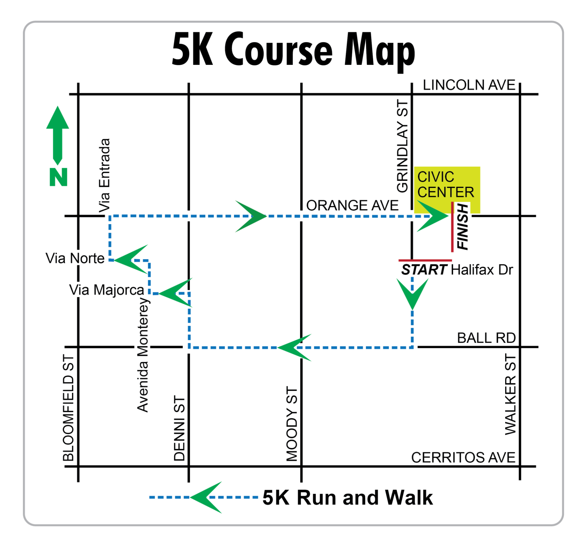 Run Course map graphic